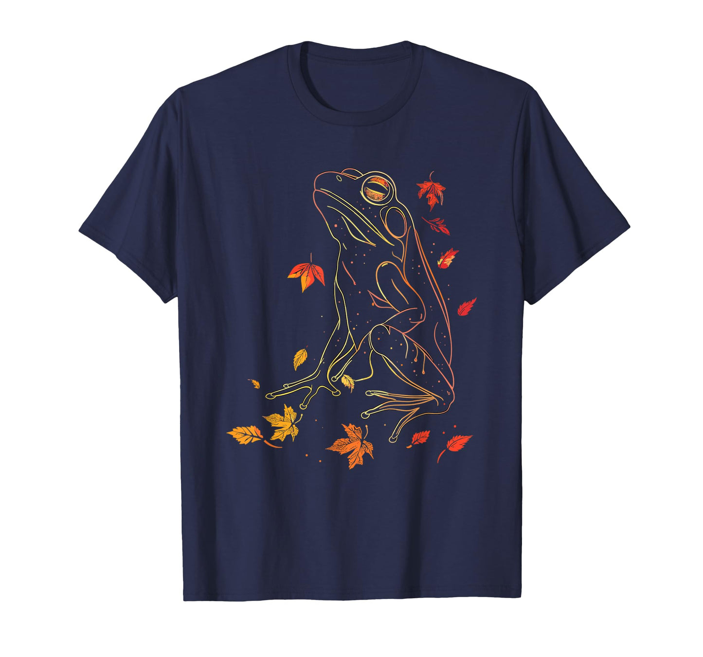 Frog Wildlife Nature Autumn Leaves Fall T-Shirt