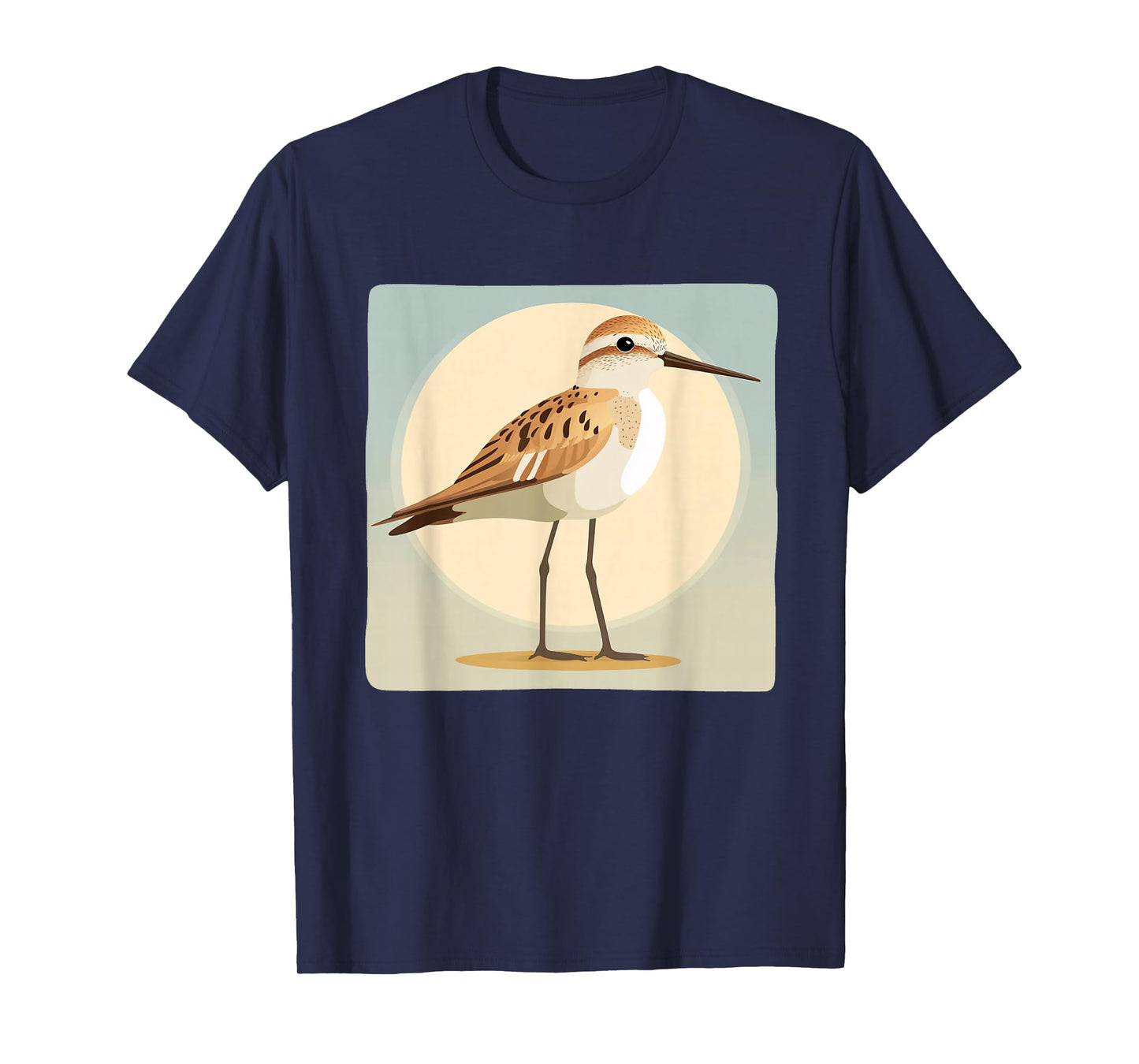 Funny Sandpiper Bird Strolling Along the Shore T-Shirt