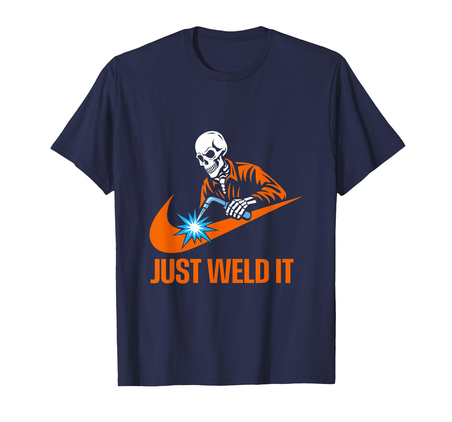 Funny Welder Skeleton Halloween Job Lover Gifts Men Women T-Shirt