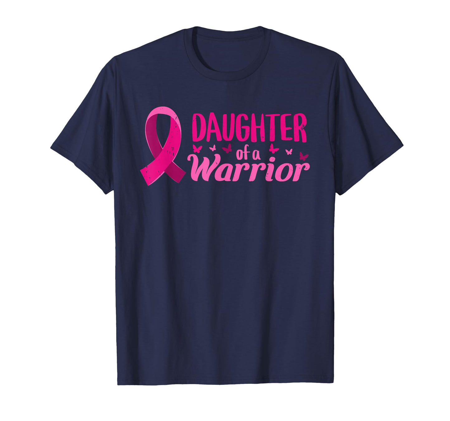 Breast Cancer Awareness Daughter Of A Warrior Pink October T-Shirt
