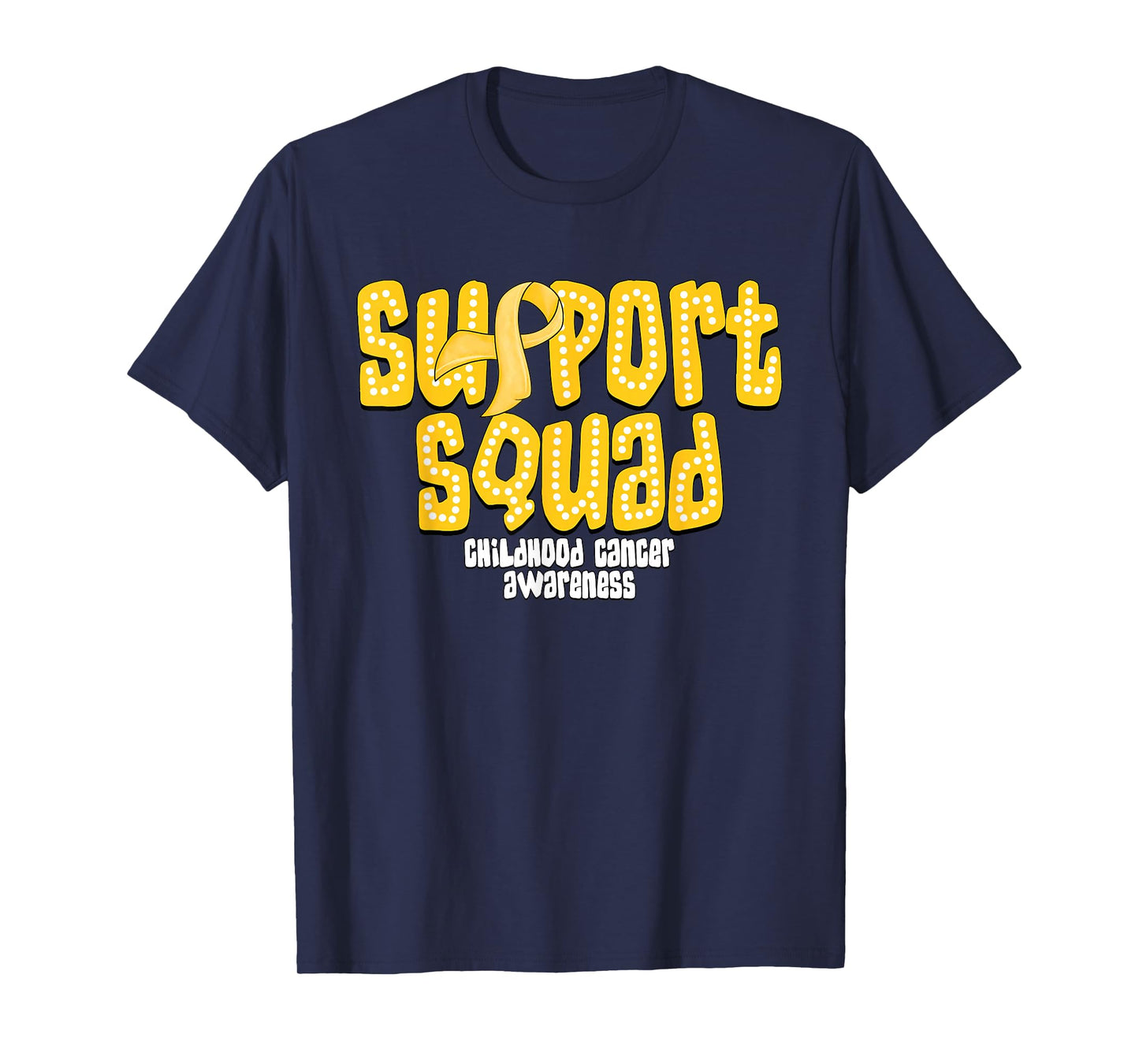 Gold Ribbon Support Squad Childhood Cancer Awareness T-Shirt