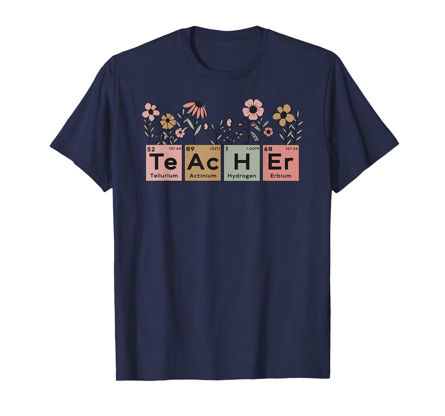 Science Teacher Periodic Table Floral For Chemistry Teacher T-Shirt