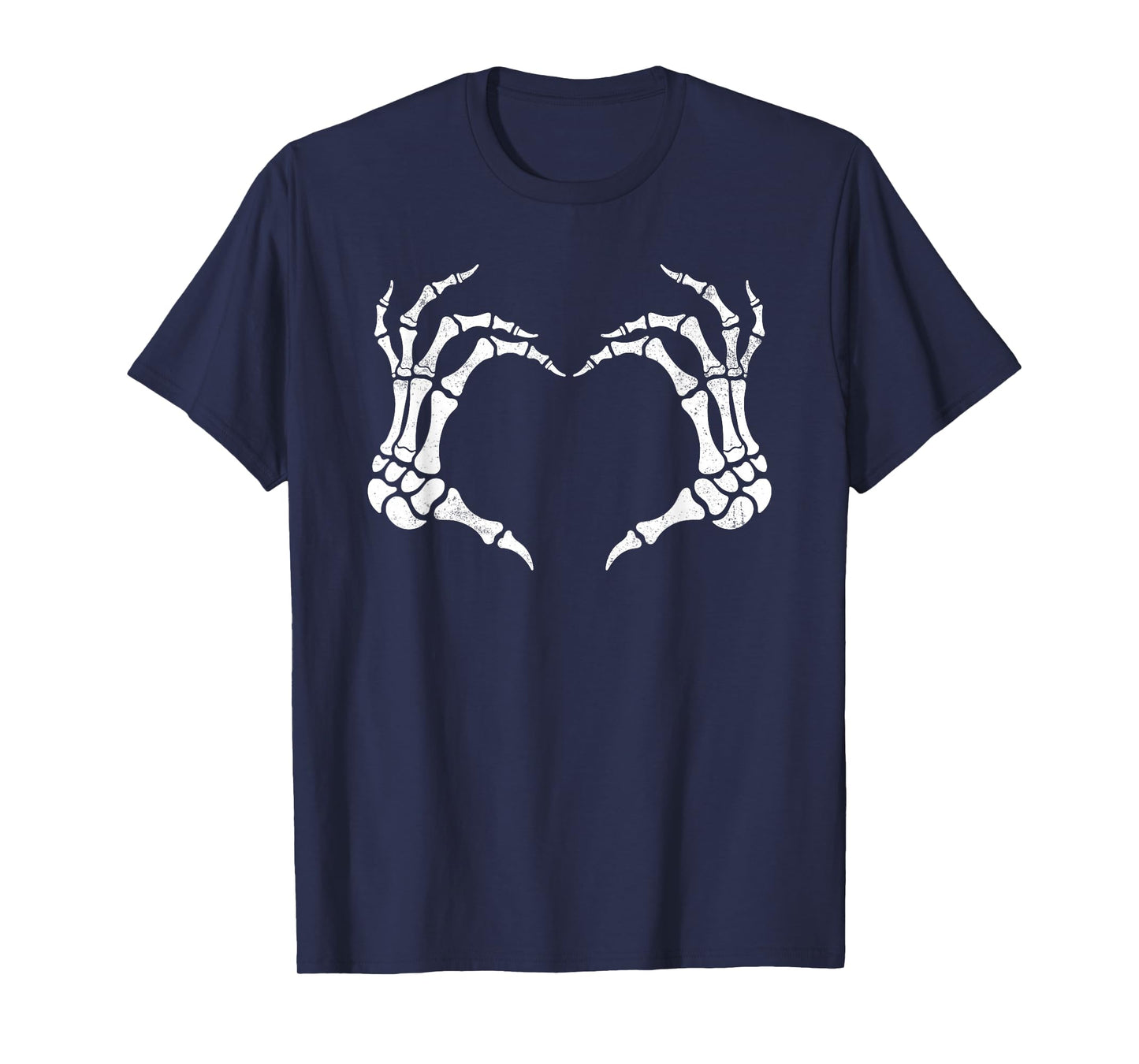 Funny Skeleton Hand Heart Sign Halloween Costume Men Women T-Shirt