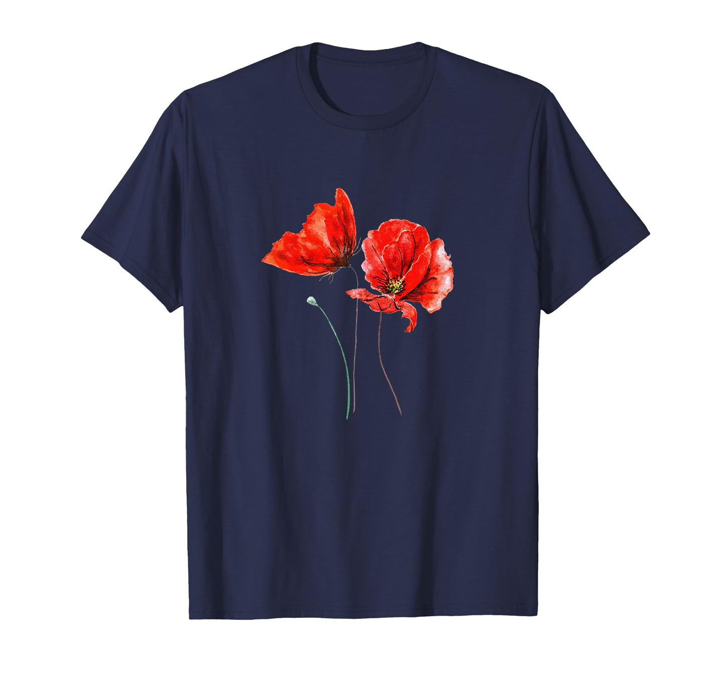 Poppies red poppy flower nature T-Shirt