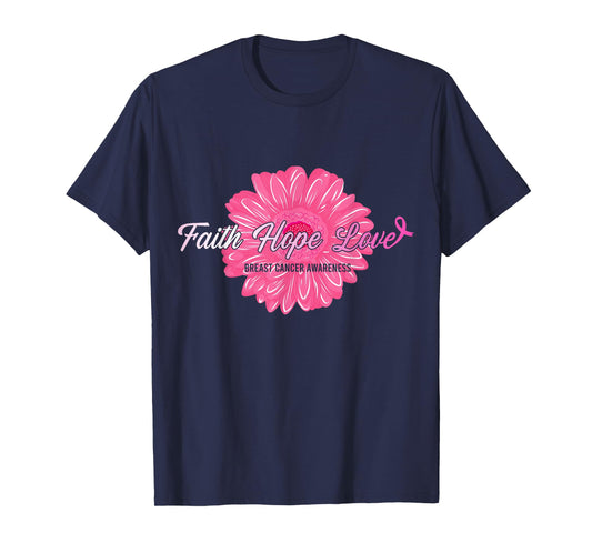 Faith Hope Love Inspirational Breast Cancer Awareness Gifts T-Shirt