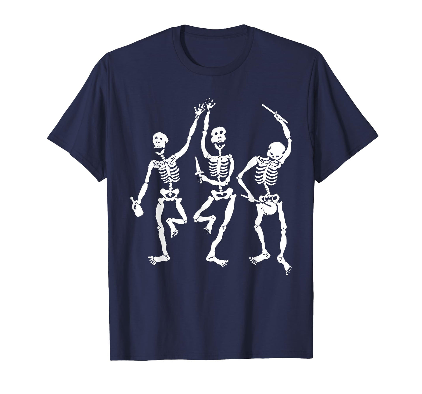 Vintage Pig Drugged and Damned Skeletons Halloween Dance T-Shirt