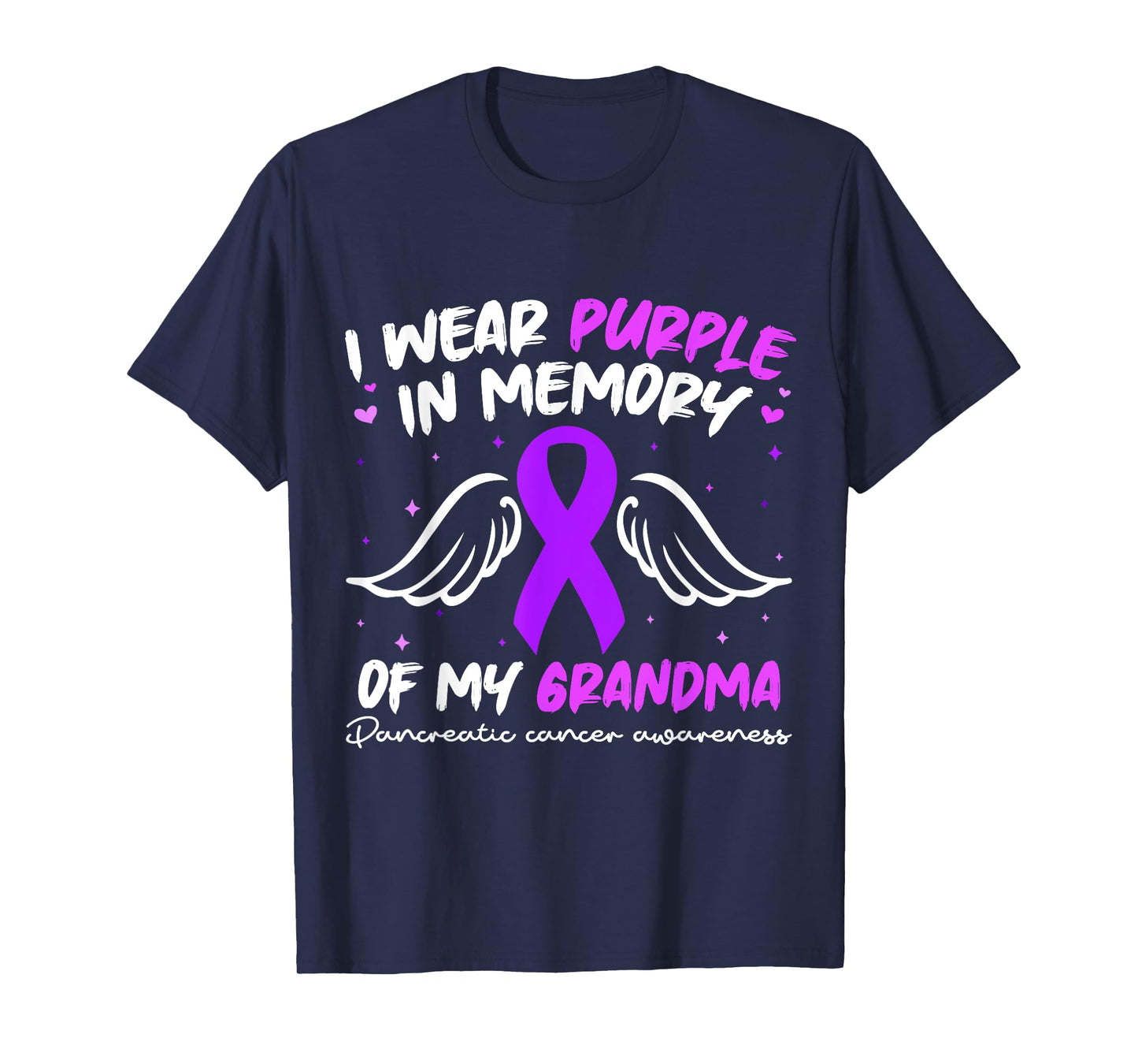 I Wear Purple In Memory Of My Grandma Pancreatic Cancer T-Shirt