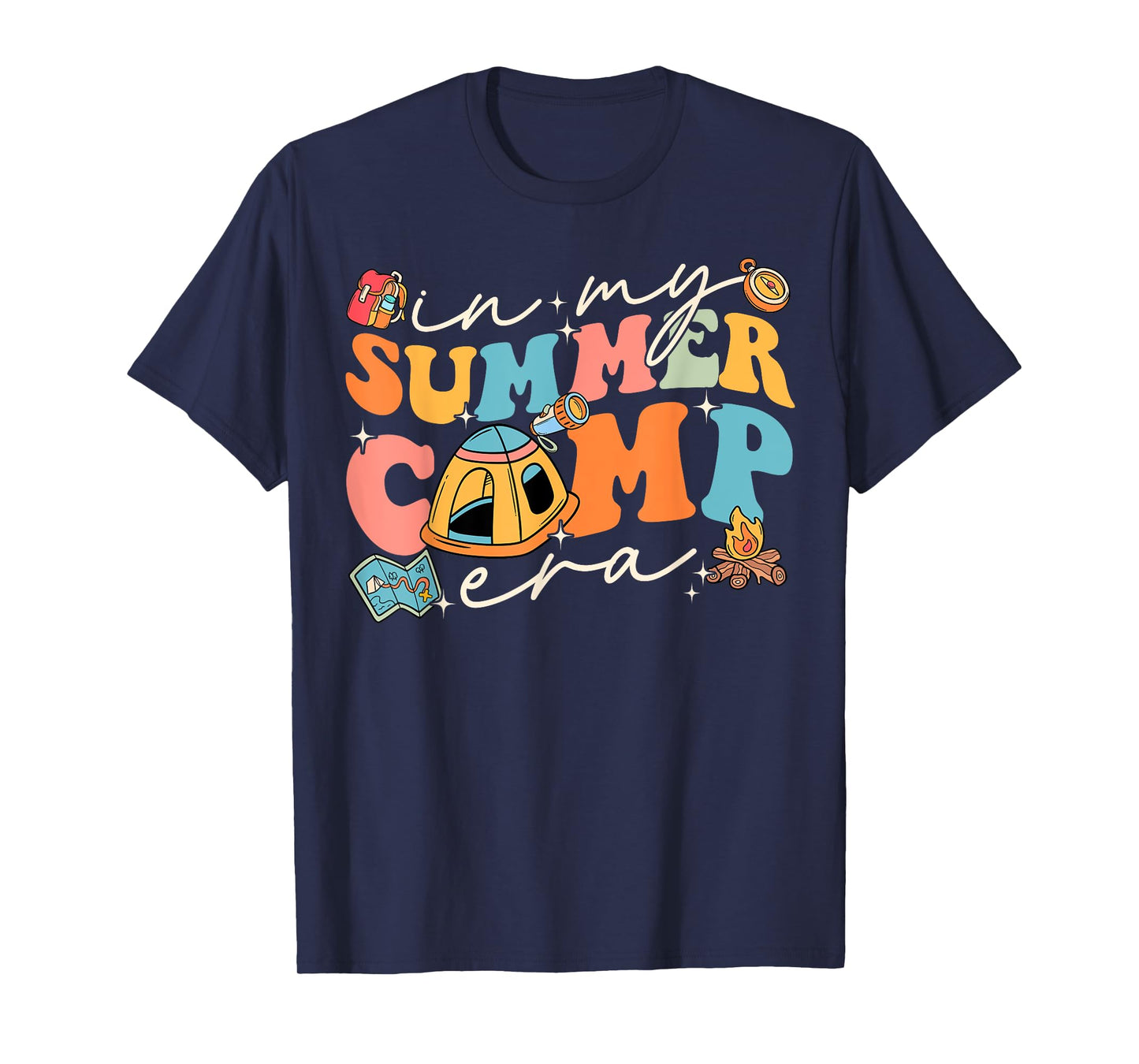 In My Summer Camp Era Retro Summer Camper Women Girl Groovy T-Shirt