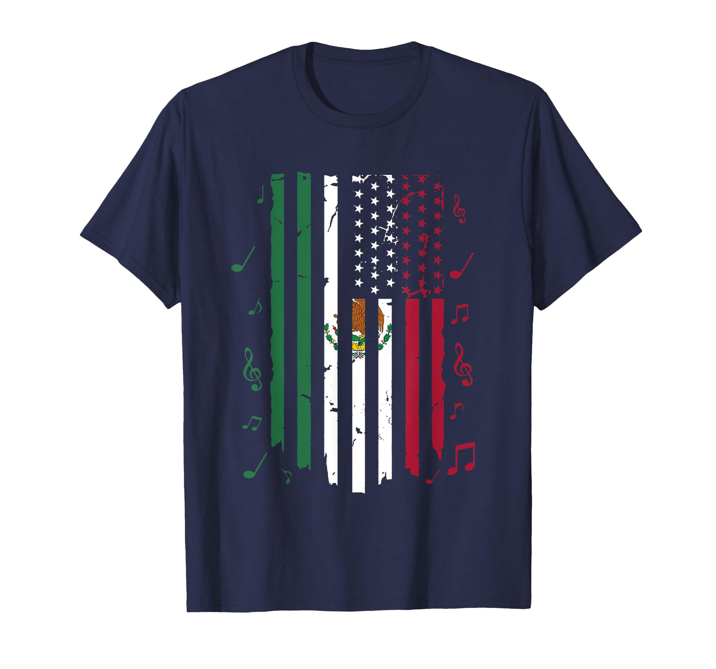 Mexico Tshirt US Flag Patriot Mexican Flag American Flag T-Shirt