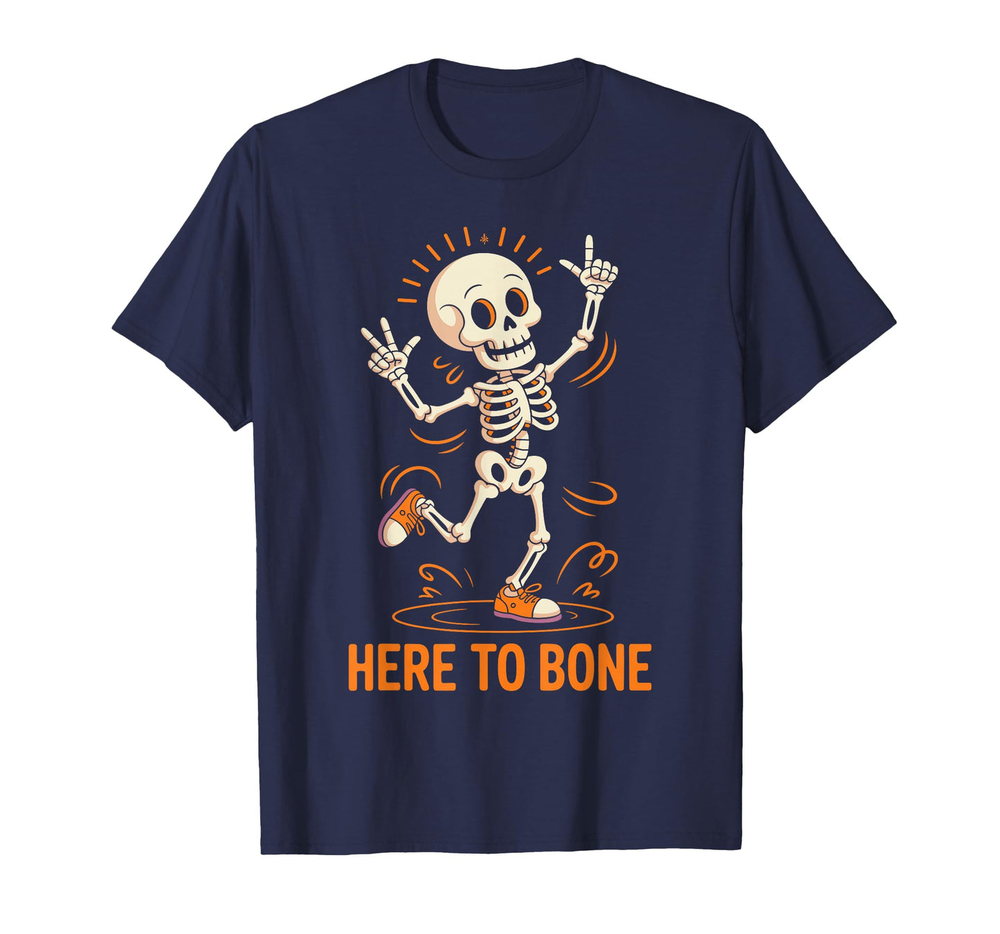 Skeleton Here to Bone Halloween T-Shirt