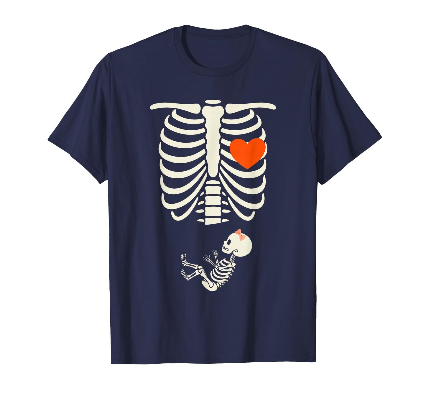 Baby Shower Skeleton Halloween Pregnancy Annoucement Girls T-Shirt