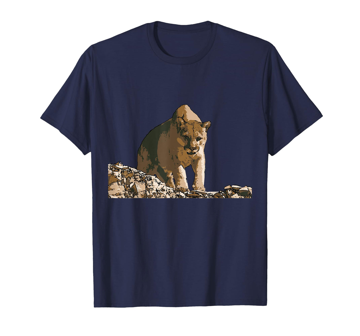 Mountain Lion Wildlife Poster T-Shirt