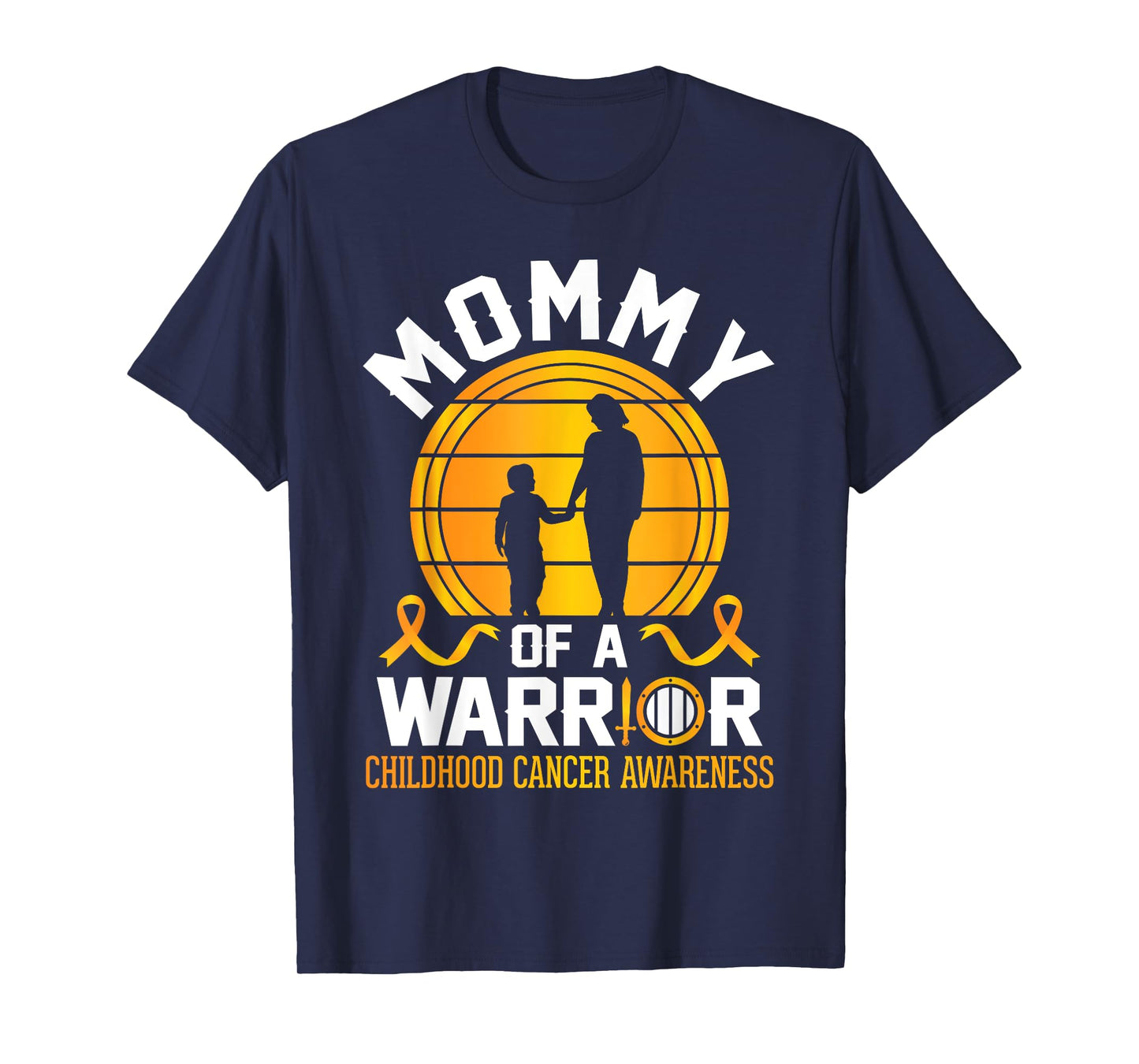 Proud Mommy Of A Warrior Childhood Cancer Awareness Son T-Shirt