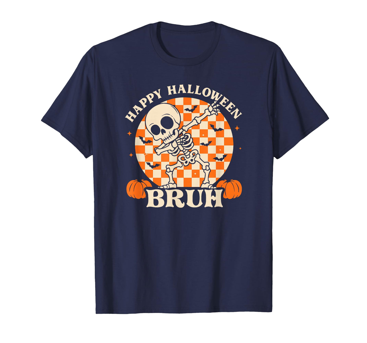 Funny Skeleton Dance Dab Halloween Bruh Cool Bros Dabbing T-Shirt