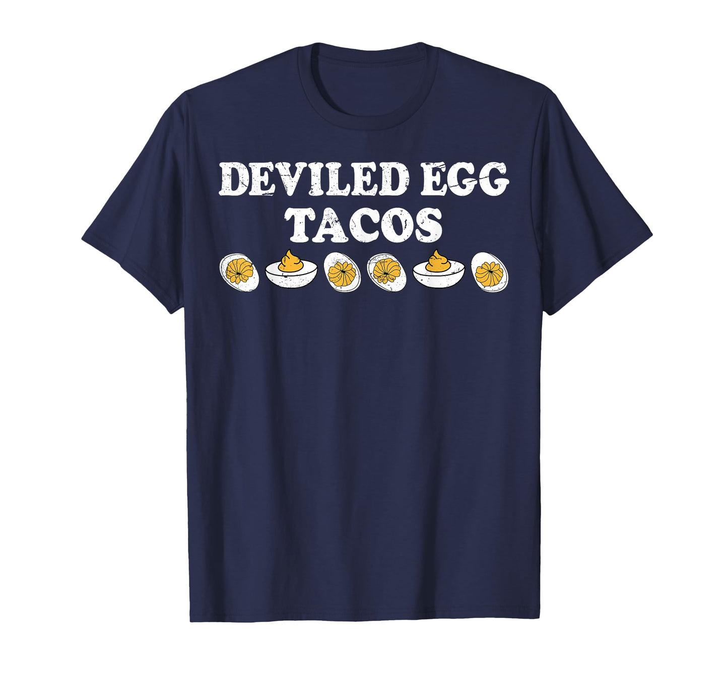 Deviled Egg Tacos Groovy Retro Thanksgiving Funny Eggs T-Shirt