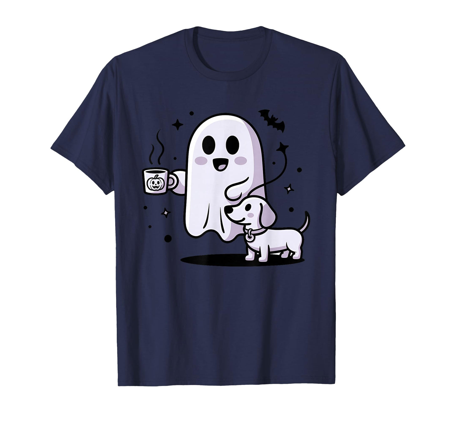 Funny Dachshund Ghost Halloween Spooky Season Weenie Dog T-Shirt