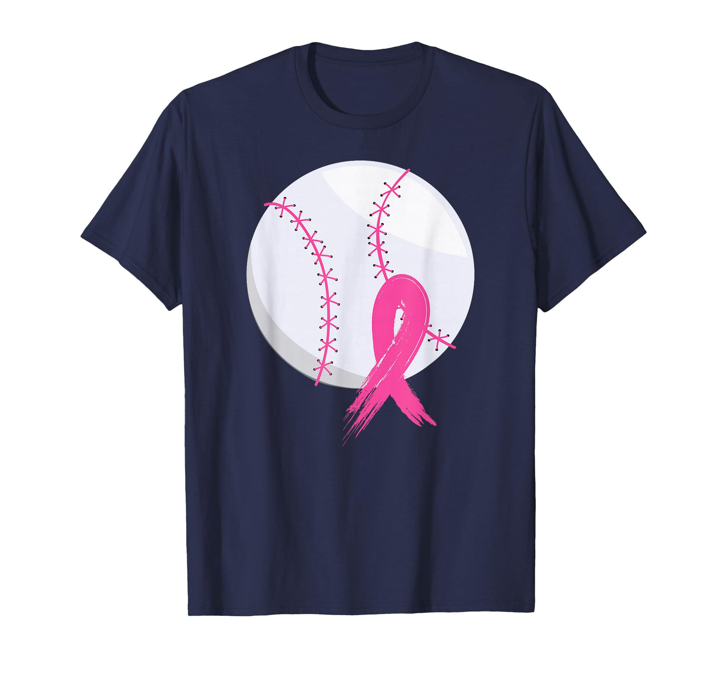 Breast Cancer Pink Ribbon Baseball Awareness Costume T-Shirt