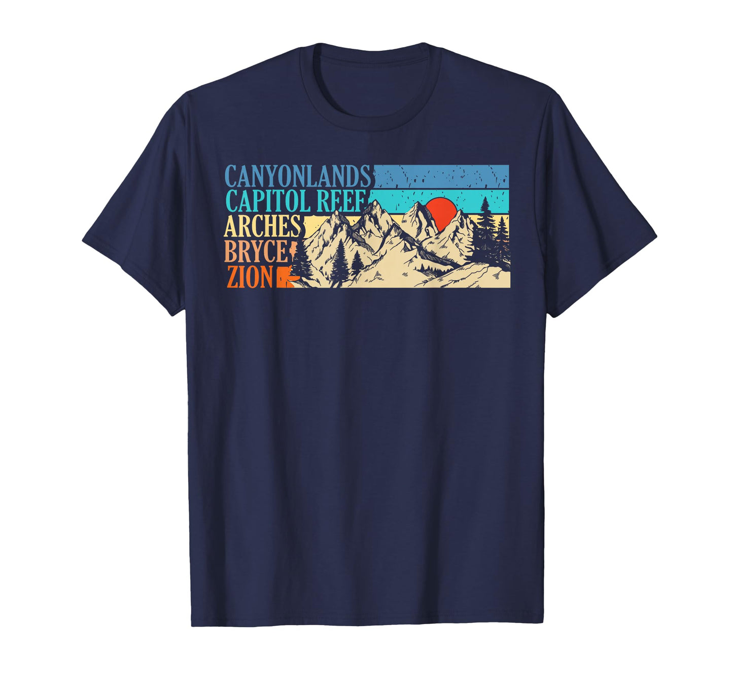 Vintage Utah Souvenir Big 5 Utah Mighty Five National Park T-Shirt