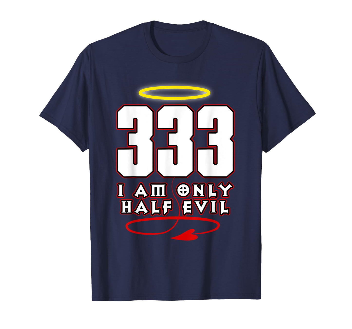 333 Shirt Funny Half Evil Angel Devil Tshirt T-Shirt