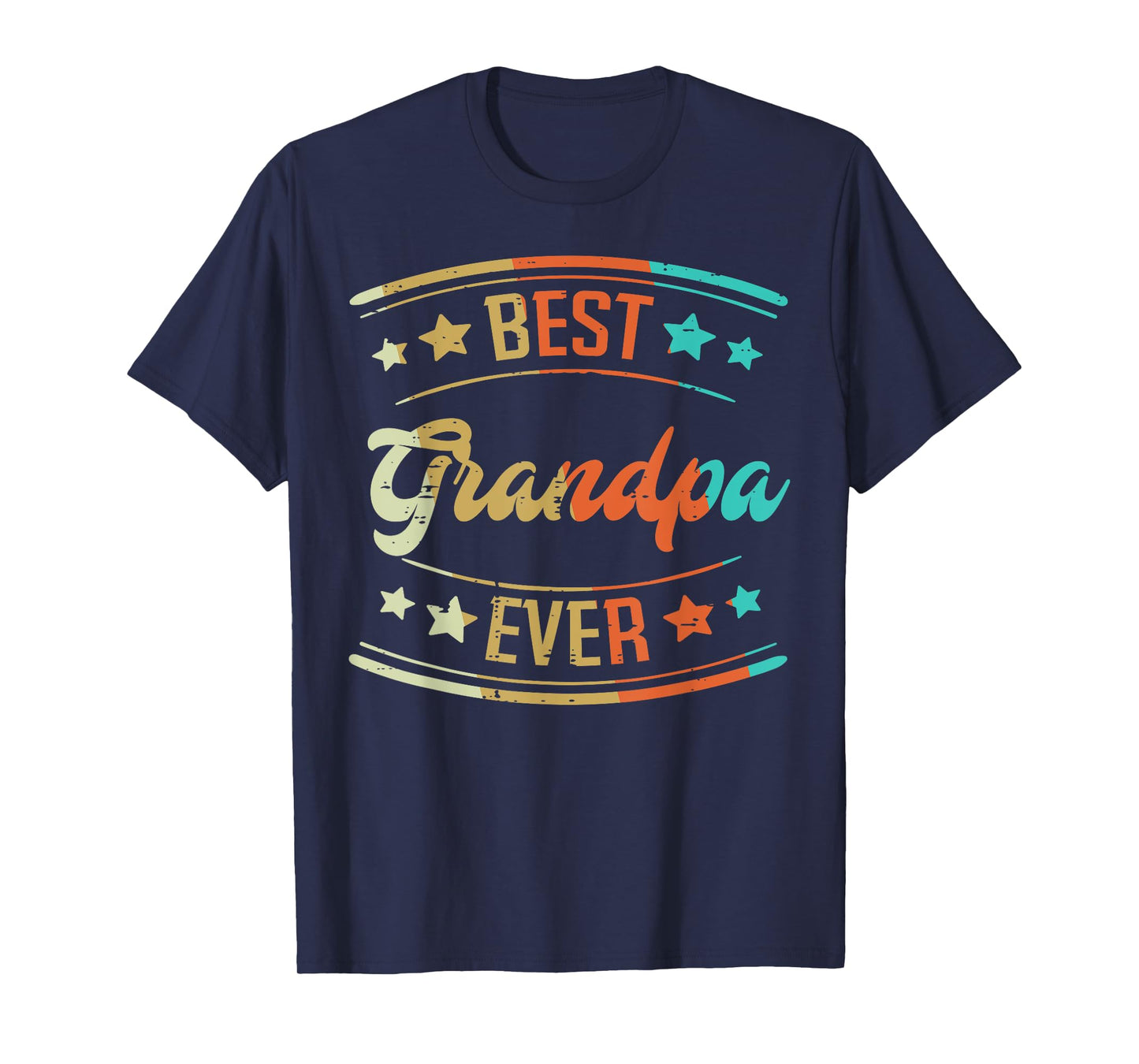 Best Grandpa Ever Retro Fathers Grandparents Day Papaw Men T-Shirt