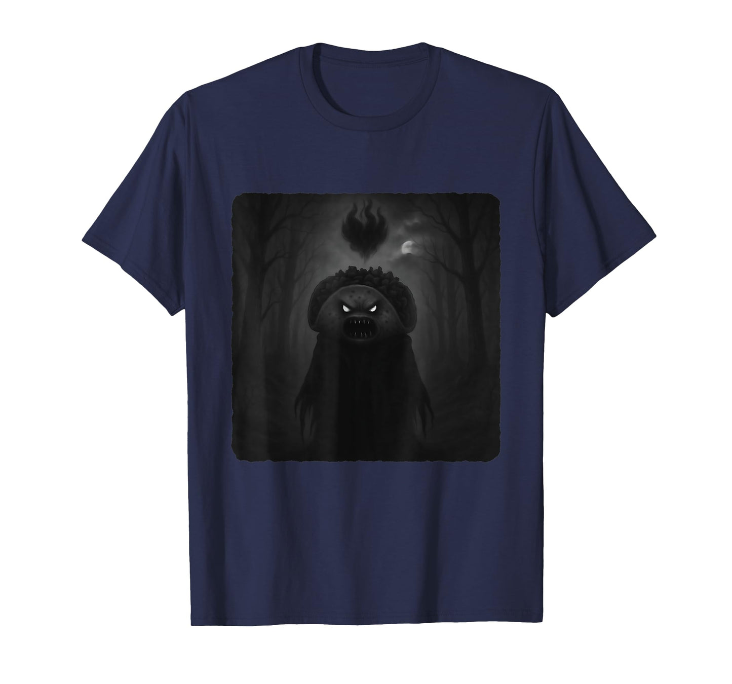 Taco Grim Reaper Cloak Scary Horror Heart Halloween T-Shirt