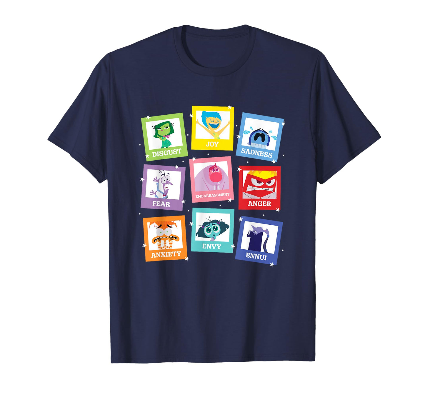 Disney Pixar Inside Out 2 Iconic Characters Big Chest Panels T-Shirt