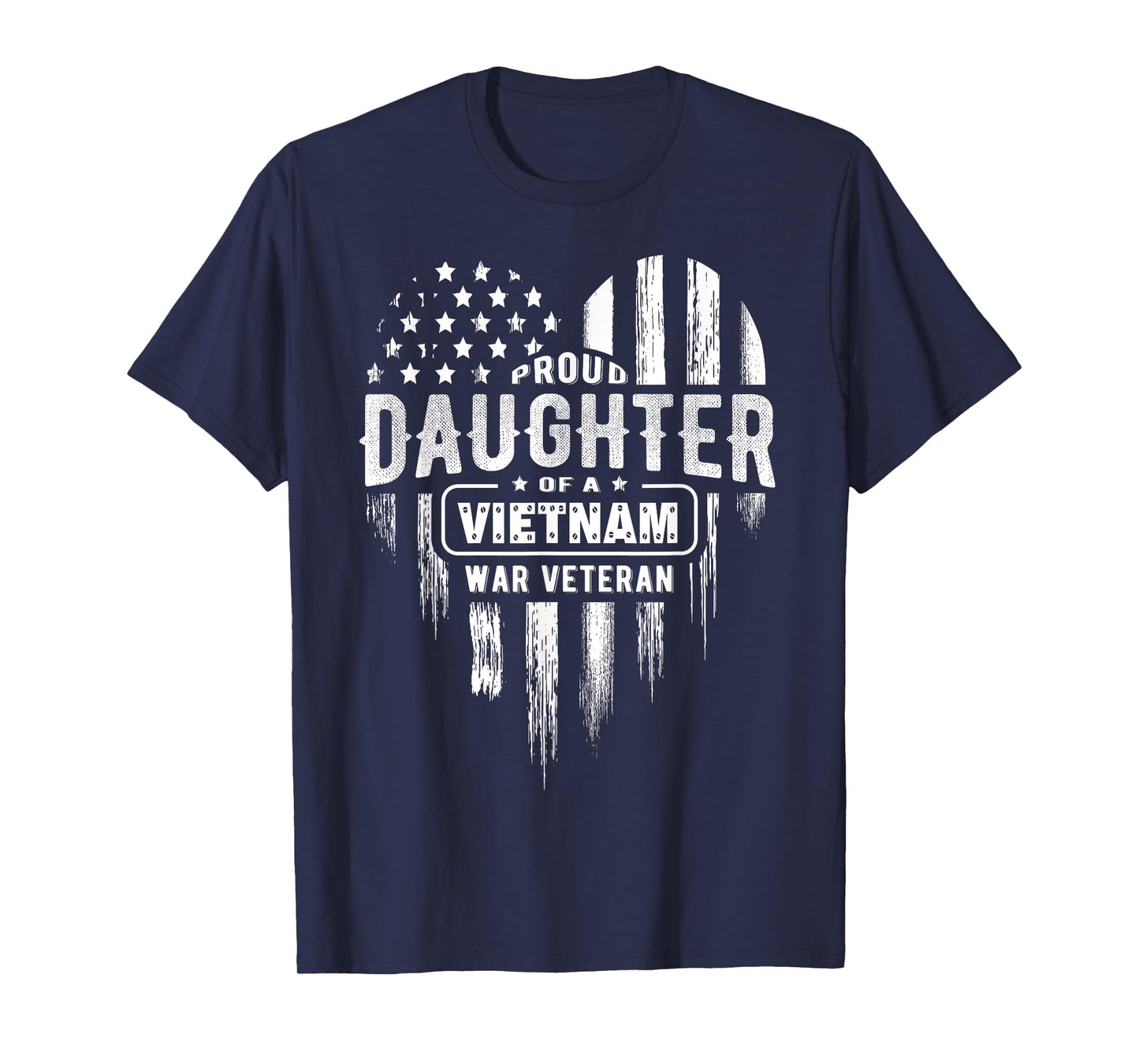 Proud Daughter Vietnam Vet Dad Veterans Day American Flag T-Shirt for Women Girls Kids Men