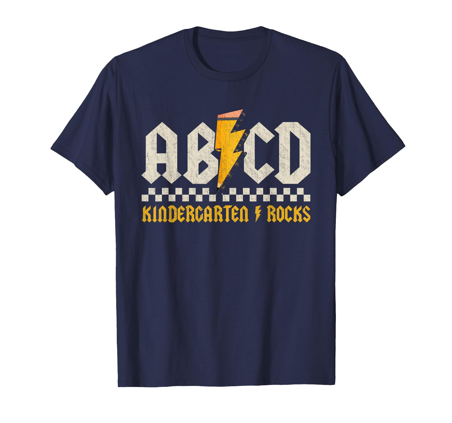 ABCD Kindergarten Rocks Pencil Lightning Students Teachers T-Shirt