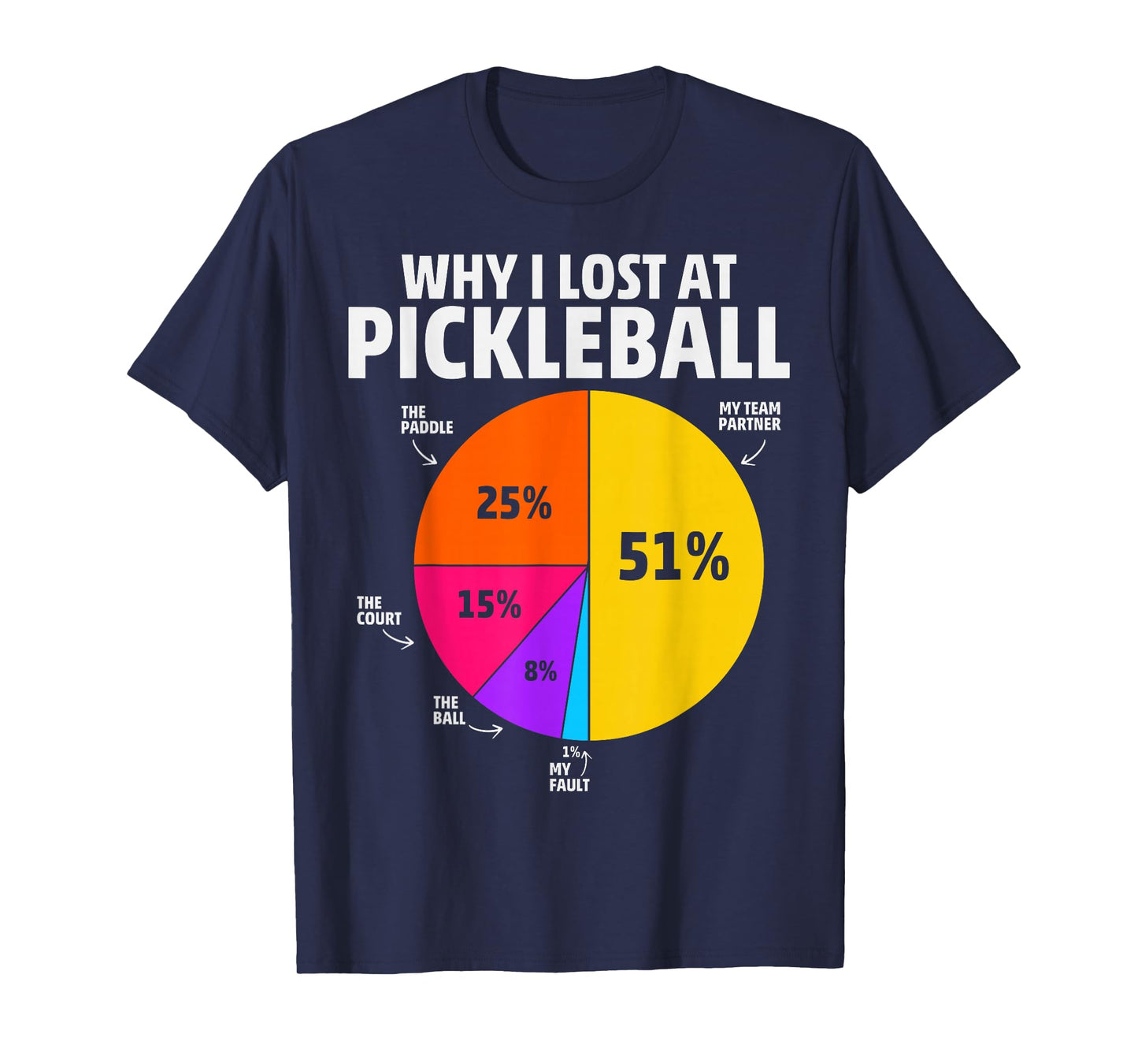 Why I Lose at Pickleball - Humorous Pickleball T-Shirt