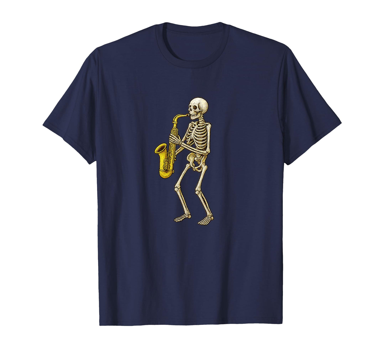 Skeleton Playing Saxophone - Marching Band Orchestra T-Shirt