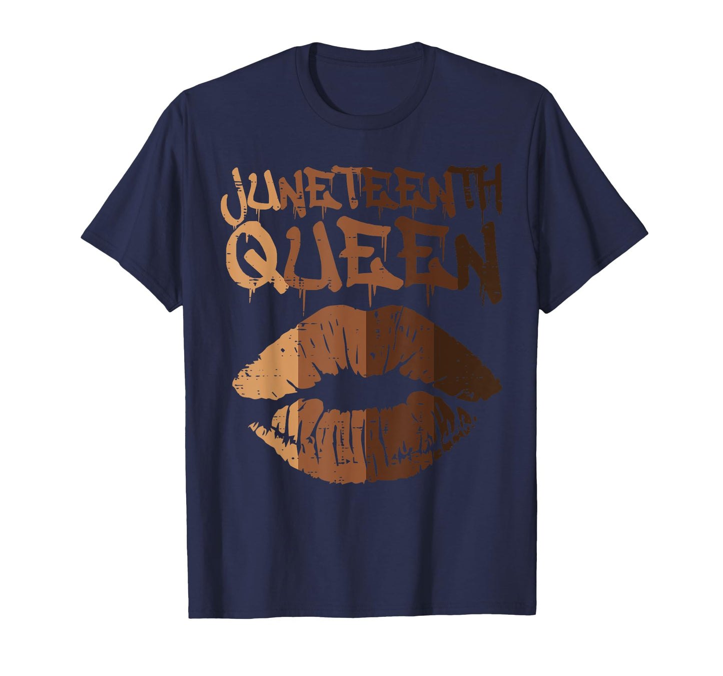 Juneteenth Queen Black Melanin Lips June 19th 1865 Women T-Shirt