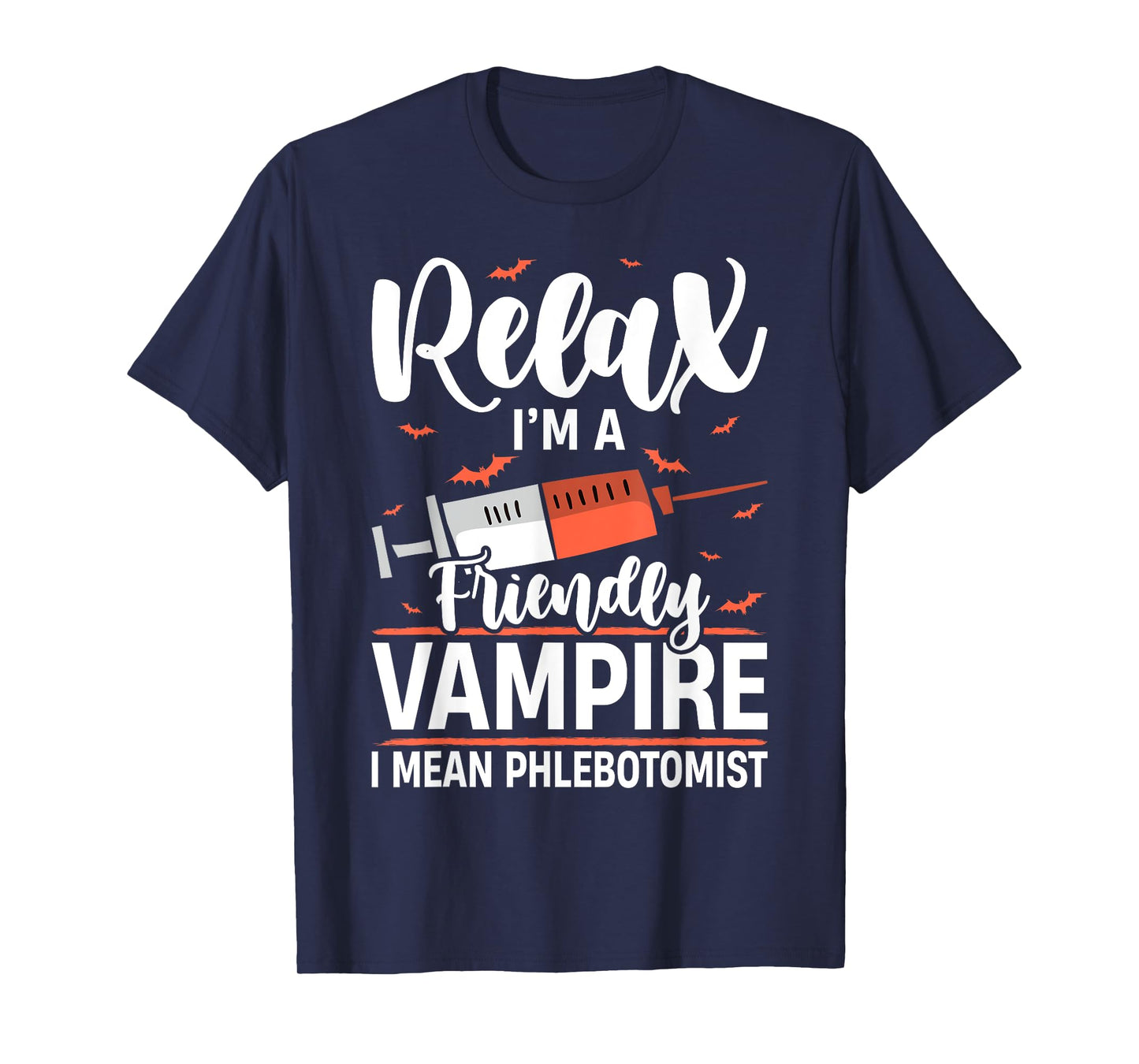 Funny Vampire Phlebotomist Phlebotomy Technician Tech Nurse T-Shirt