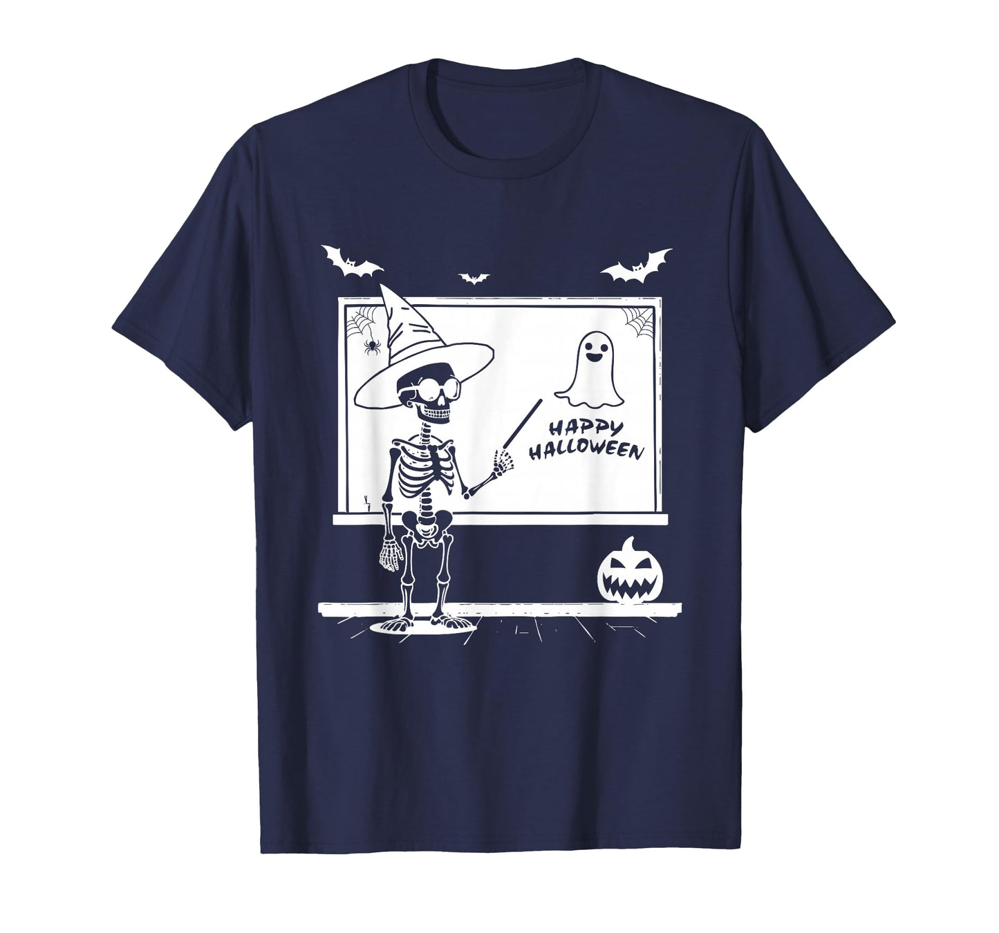 Teacher Skeleton Waiting for Halloween Spooky Season, T-Shirt