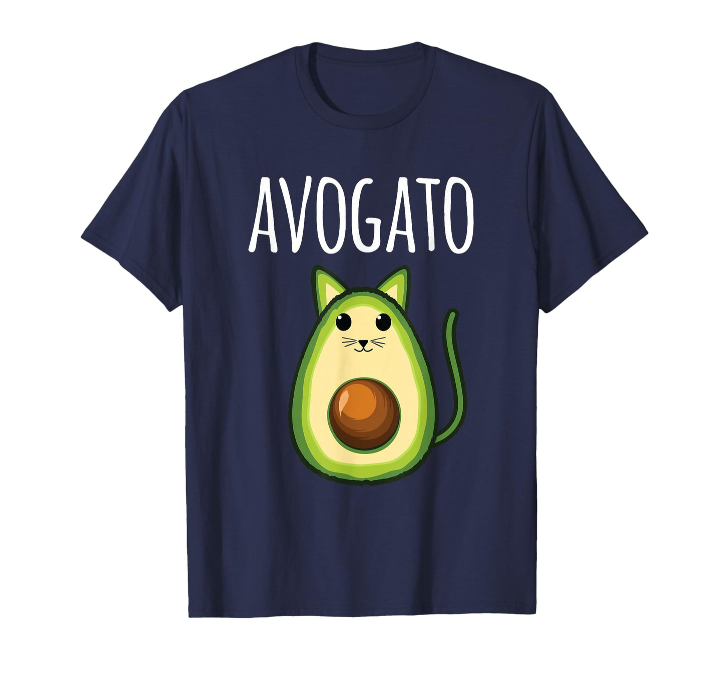 Avogato Shirt Women Girls Cute Avocado Cat Funny T-Shirt