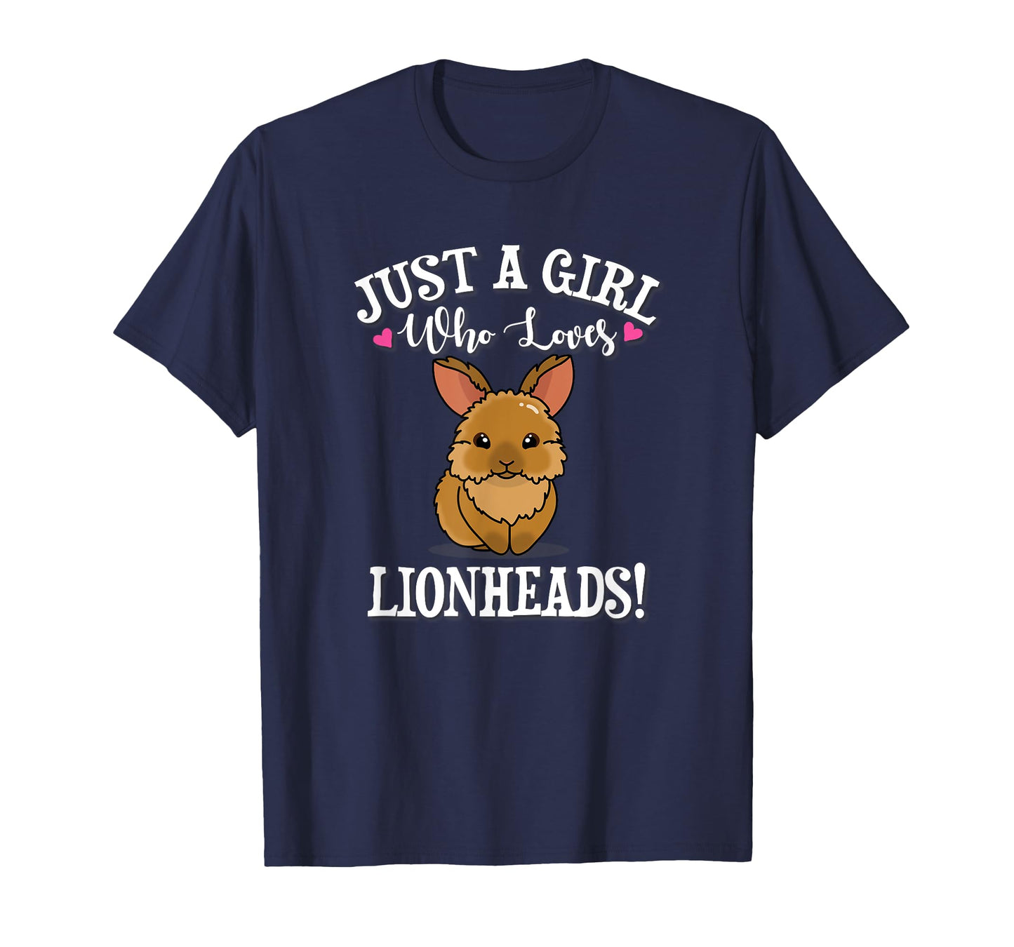Womens Cute Funny Girl Who Loves Lionhead Rabbits Lover T-Shirt