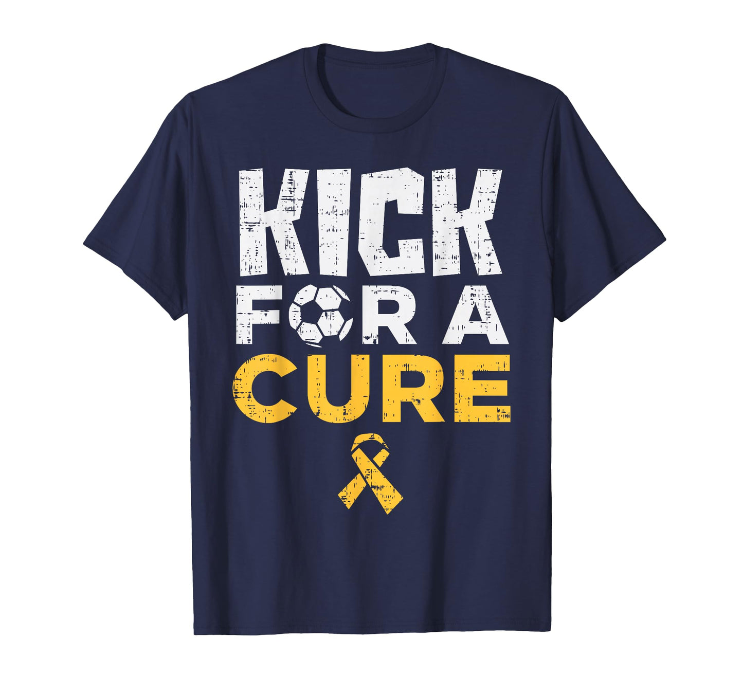 Kick For A Cure Soccer Childhood Cancer Awareness Football T-Shirt