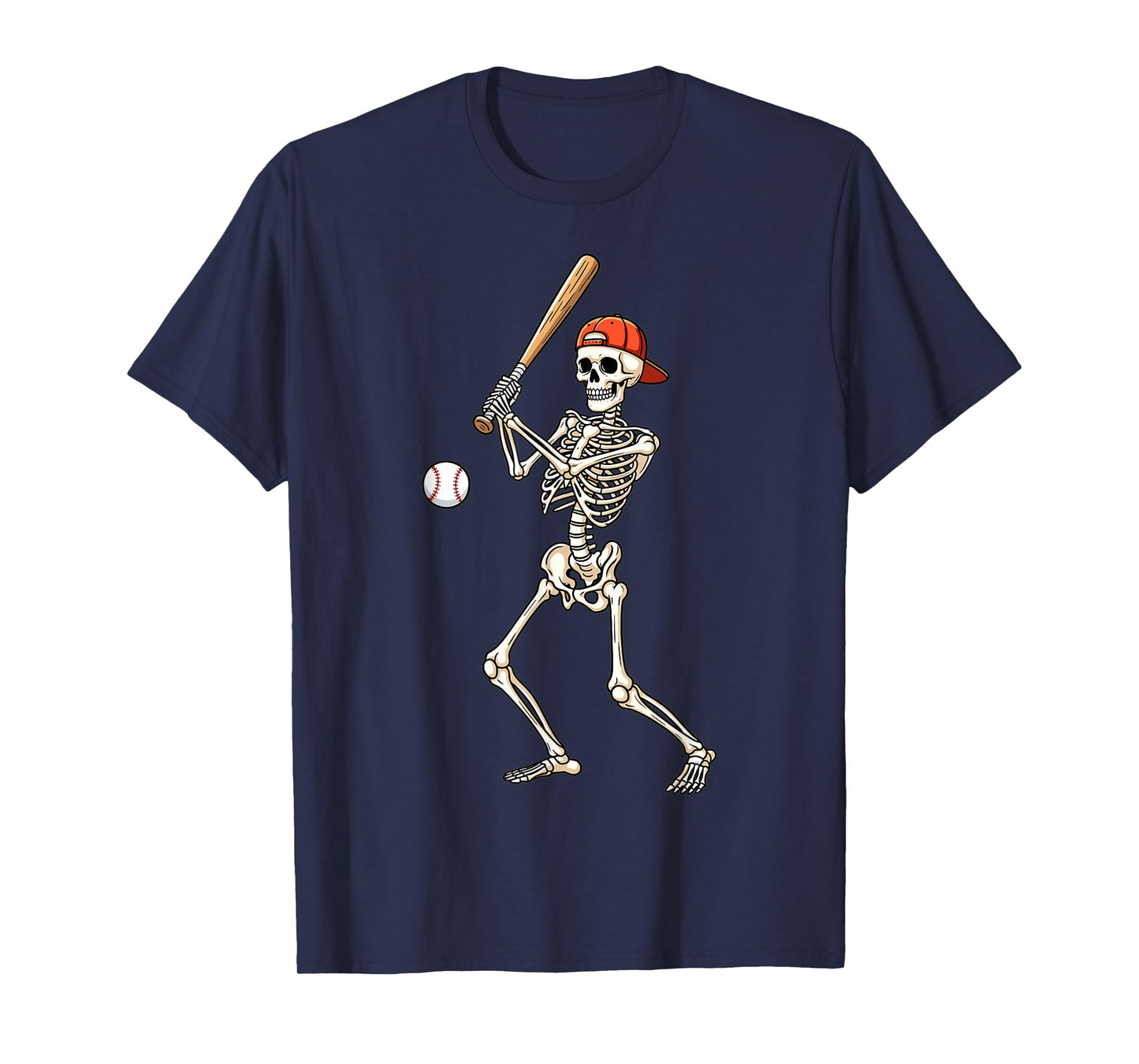 Baseball Skeleton Funny Halloween Spooky Game T-Shirt