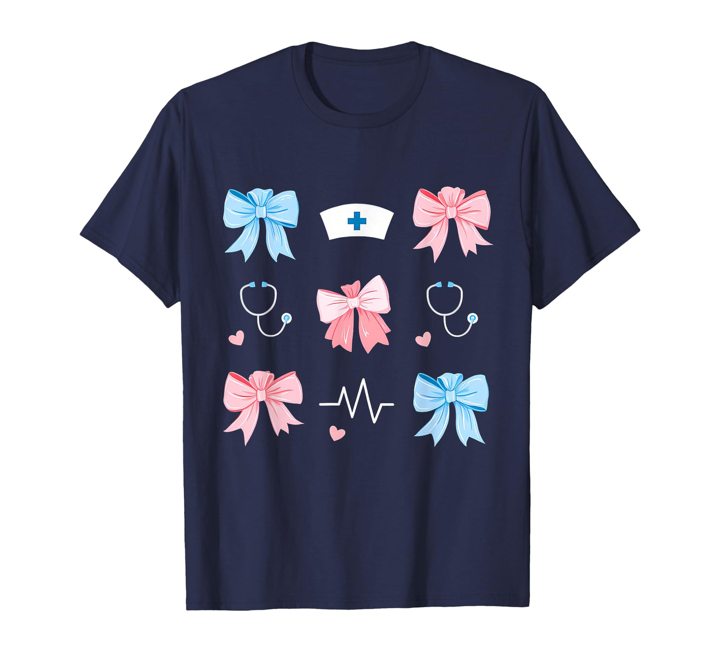 Pink Nurse Stethoscope Aesthetic Coquette T-Shirt