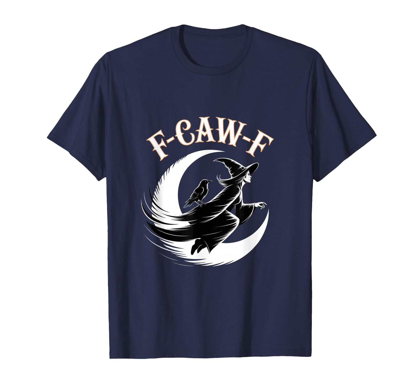 F-Caw-F Crow Funny Gothic Moon Black Bird Halloween T-Shirt