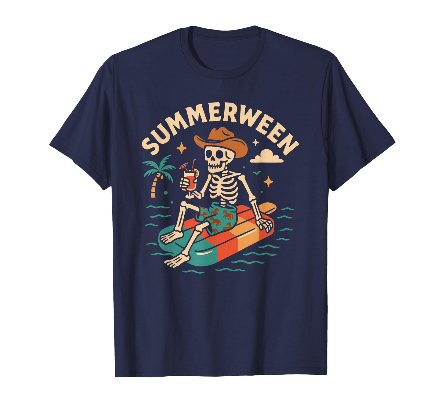 Summerween Summer Halloween Cowboy Summerween T-Shirt