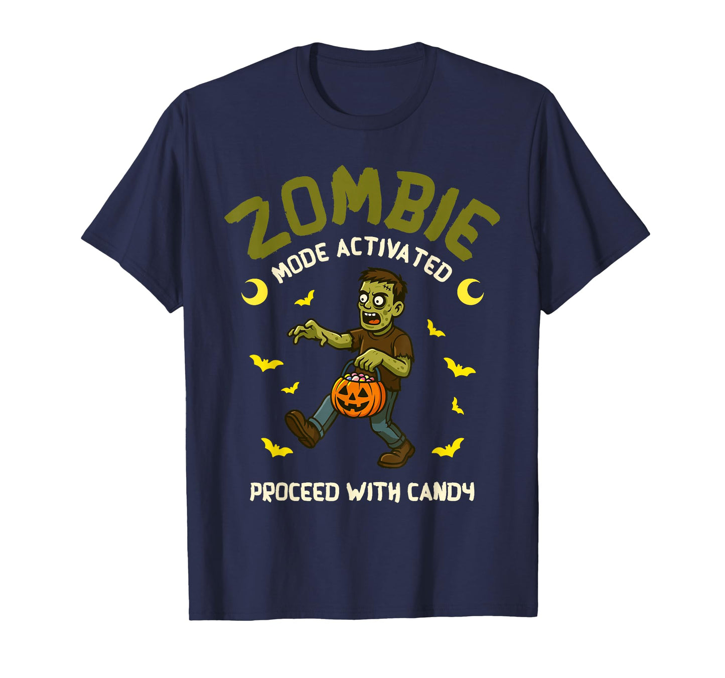 Zombie Mode Activated Halloween Spooky Haunted Season T-Shirt