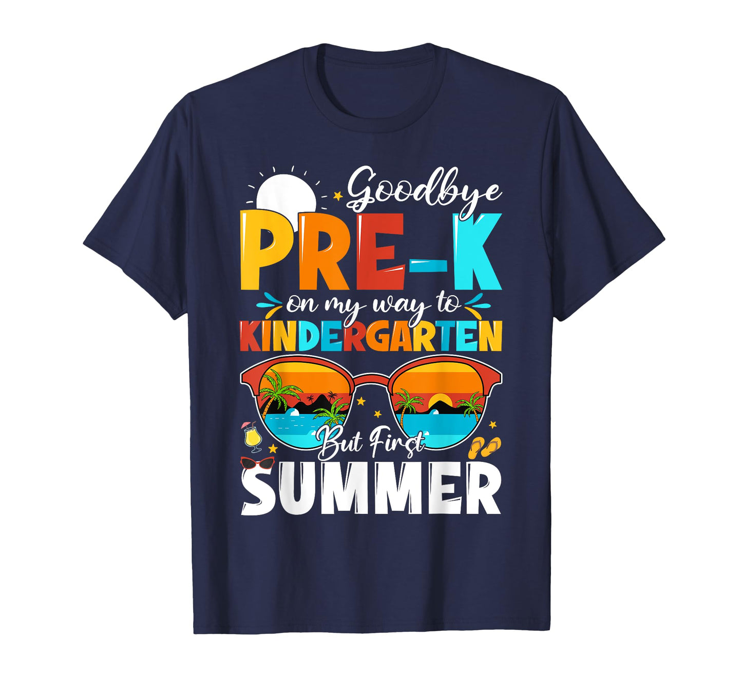 Goodbye Pre-k Graduation To Kindergarten Hello Summer Kids T-Shirt