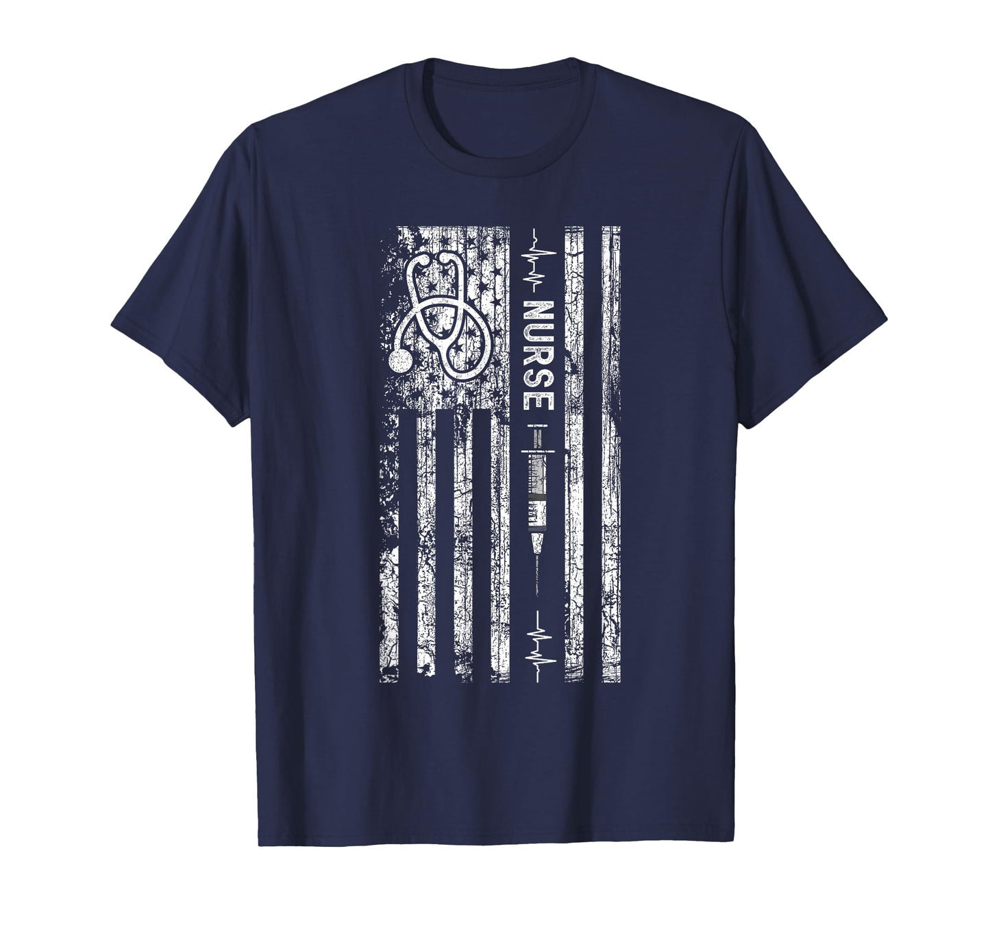 Vintage American Flag Nurse T-Shirt