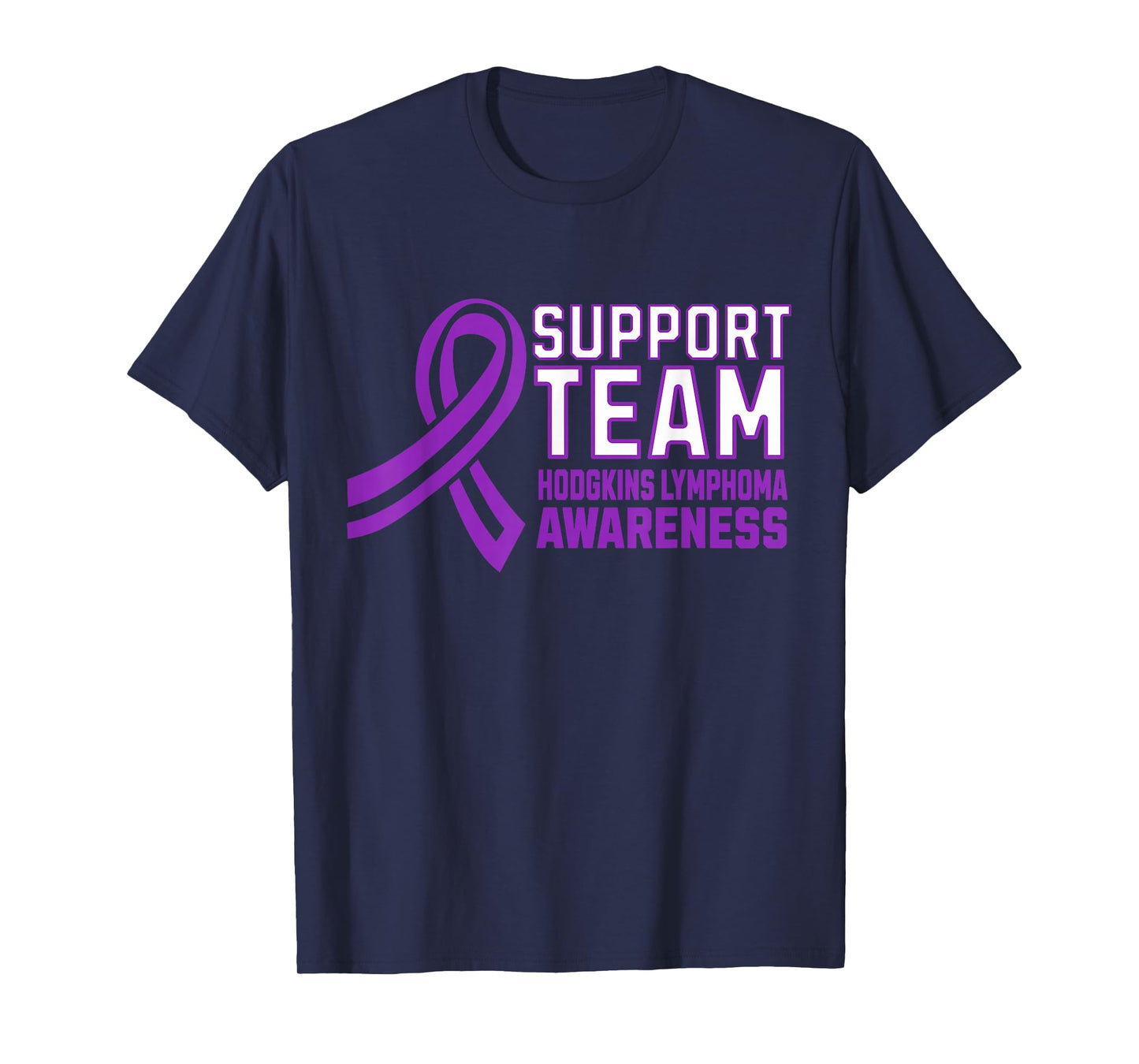 Matching Support Team Hodgkins Lymphoma Awareness Ribbon T-Shirt