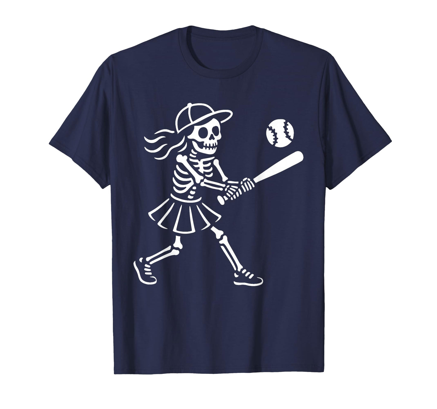 Spooky Softball Skeletons Halloween Costume Spooky Women T-Shirt