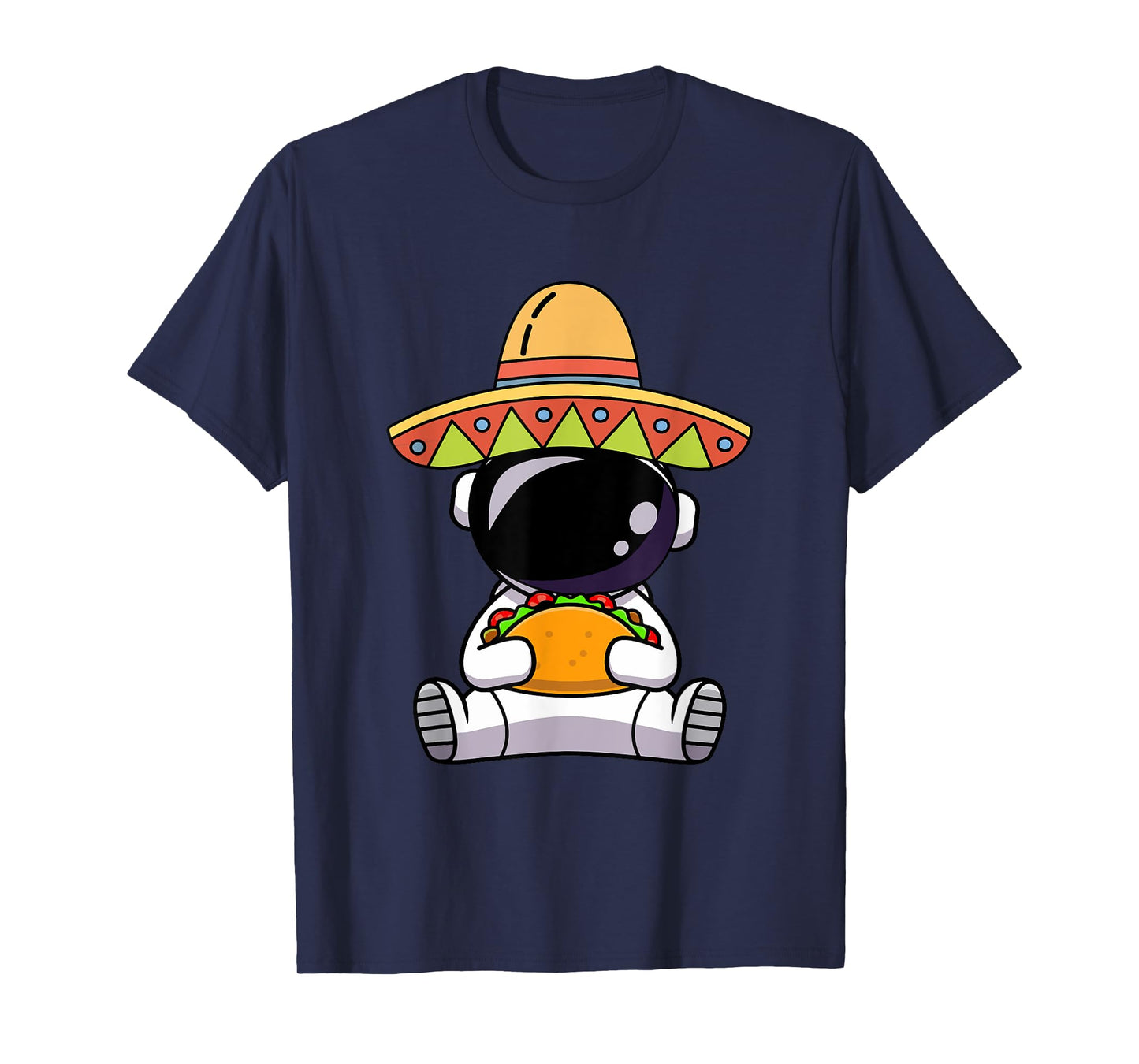 Astronaut Eating Tacos Funny Cinco De Mayo Space Mexican T-Shirt