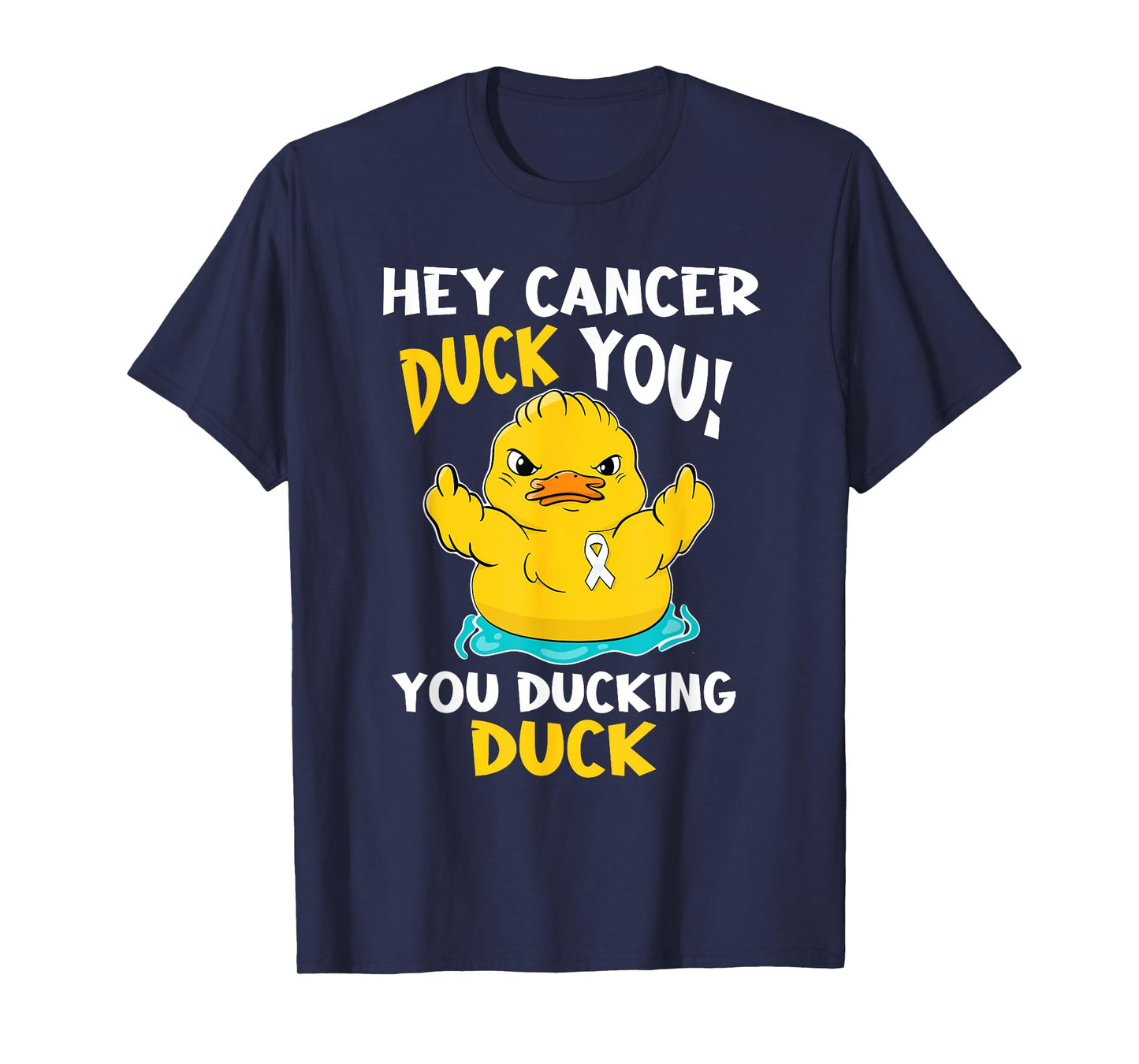 Lung Cancer Warrior Duck Design Together T-Shirt