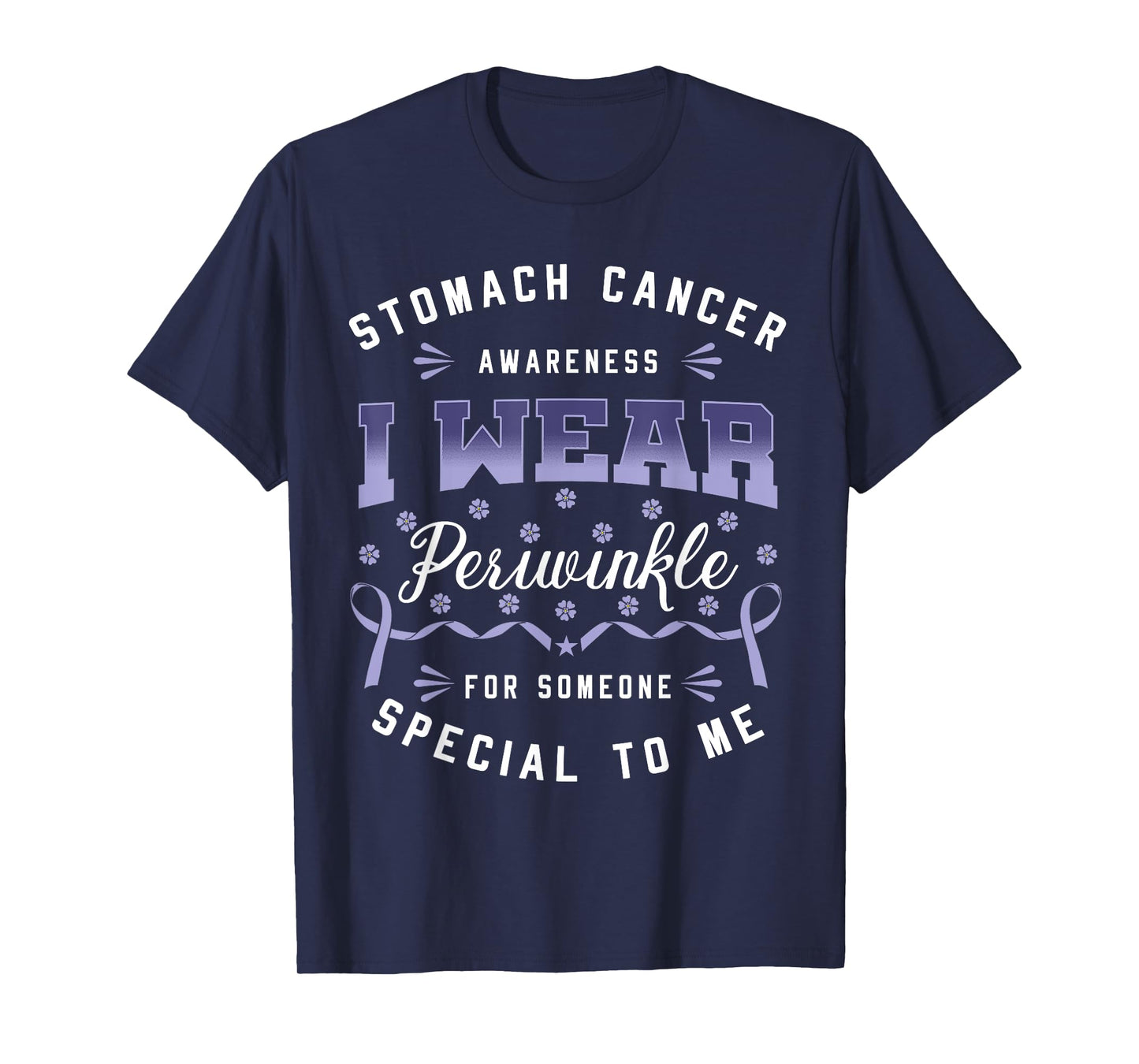 Stomach Cancer Awareness I Wear Periwinkle Gastric Survivor T-Shirt