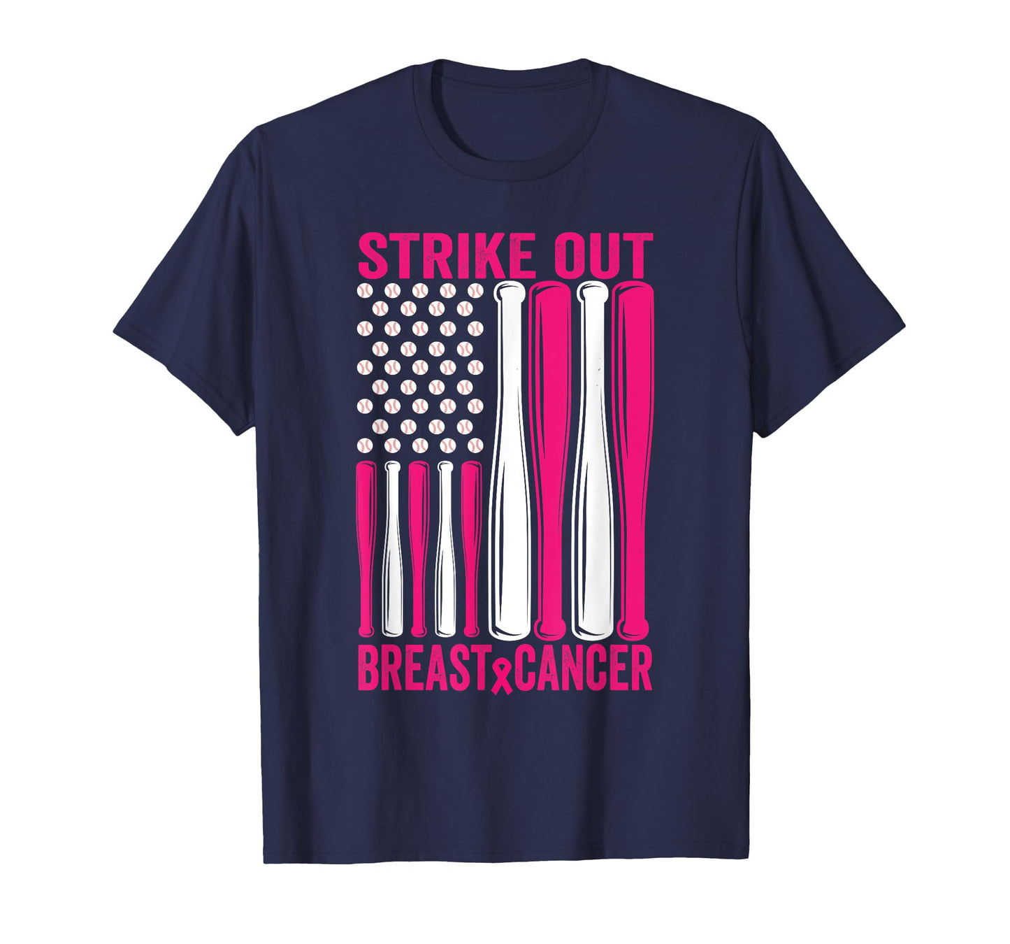 Strike Out Softball Breast Cancer Awareness T-Shirt
