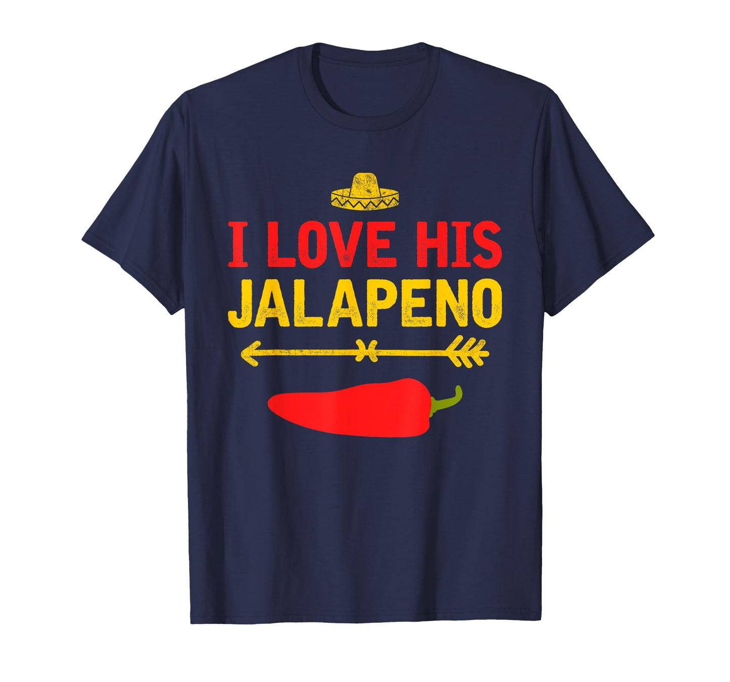 I Love His Jalapeno Matching Couple Cinco De Mayo Womens T-Shirt